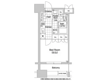 エルスタンザ恵比寿 14階(1K/14階)の間取り写真