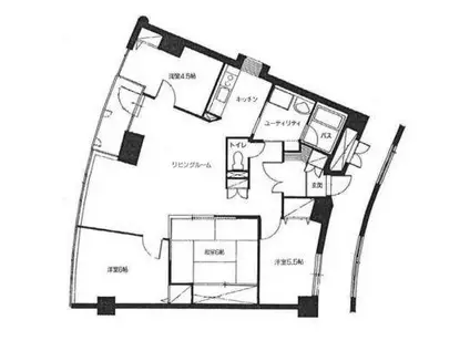 ドムス富岡II(4LDK/6階)の間取り写真