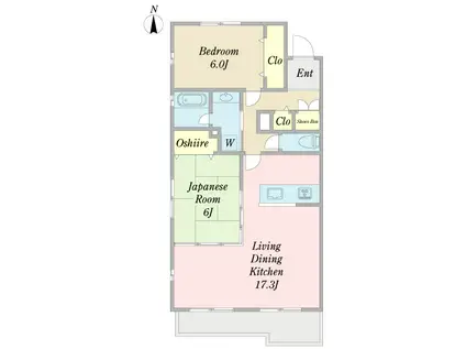 S・RATIO(2LDK/1階)の間取り写真