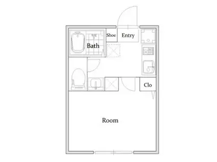 BLOOM氷川台(1K/2階)の間取り写真