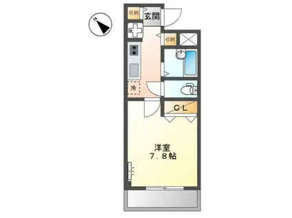 リブベース(1K/3階)の間取り写真