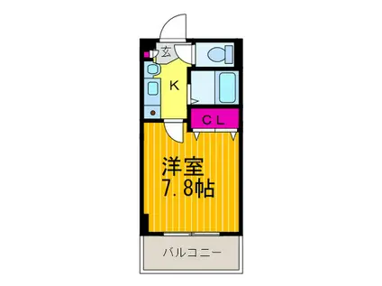 生駒カレッジシティ(1K/5階)の間取り写真