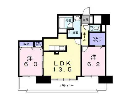 スターヒルズ(2LDK/9階)の間取り写真