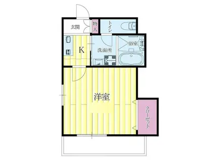 メゾンラフィーネ(1K/3階)の間取り写真