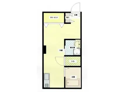 花畑荘(ワンルーム/2階)の間取り写真