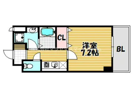 スペイサイドK(1K/4階)の間取り写真