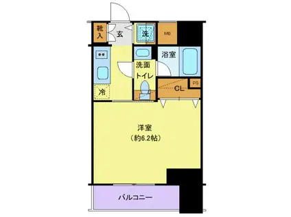 シーフォルム大森(1K/7階)の間取り写真