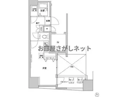 VIDA文京本郷学生・社会人にオススメ初期費用分(ワンルーム/14階)の間取り写真
