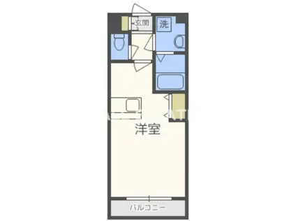 VEGA玉造(1K/6階)の間取り写真