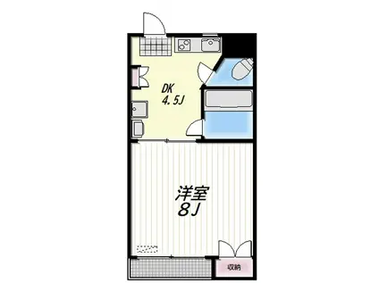 FERRIS(1DK/4階)の間取り写真