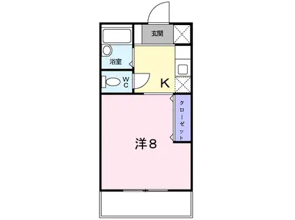 メゾン・プライム(1K/2階)の間取り写真