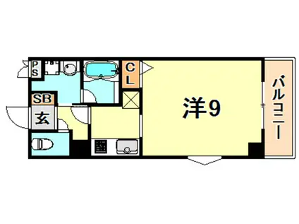 タカマツ神戸駅南通(1K/10階)の間取り写真