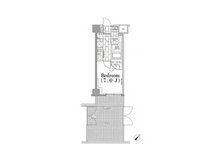 ONE ROOF FLAT TSUKISHIMA(1K/1階)の間取り写真