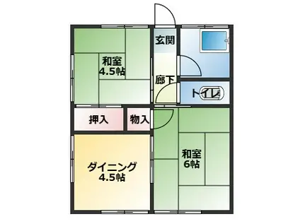 諏訪アパート(2DK/2階)の間取り写真