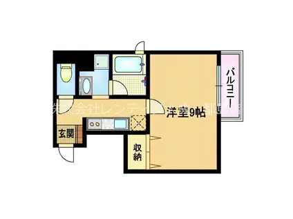 リジェール都島(1K/4階)の間取り写真