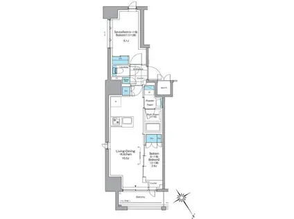 ルフォンプログレ横浜関内(1SLDK/7階)の間取り写真