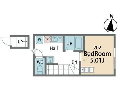 MOCA(1K/2階)の間取り写真