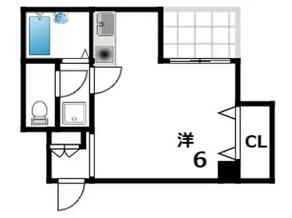 パル六甲(ワンルーム/1階)の間取り写真