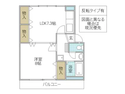 メイプルヒル(1LDK/3階)の間取り写真