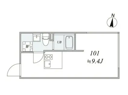 TRIAS144(1DK/1階)の間取り写真