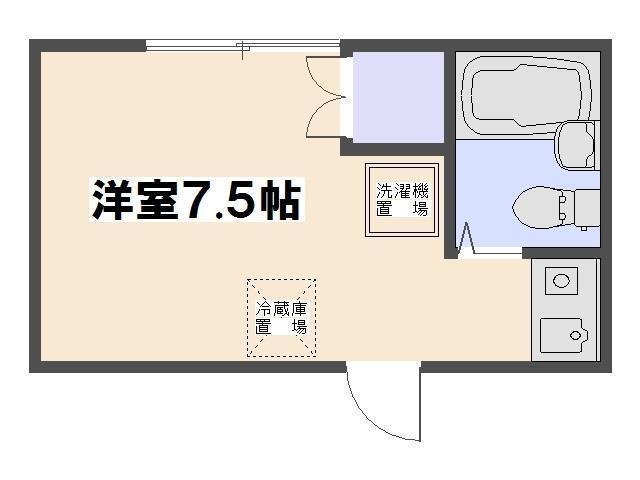 Uステージ五日市中央II(ワンルーム/2階)の間取り写真