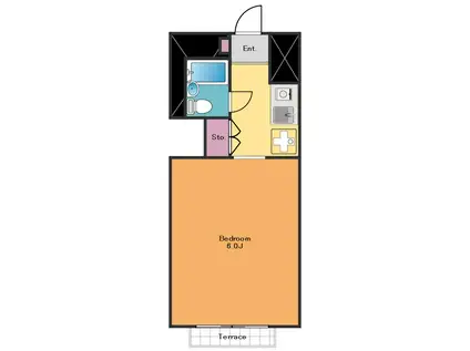 メゾン88(1K/1階)の間取り写真