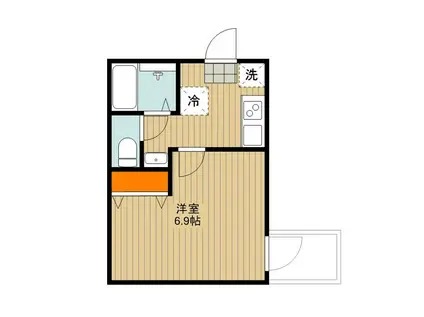 グランコート岩槻久伊豆(1K/1階)の間取り写真