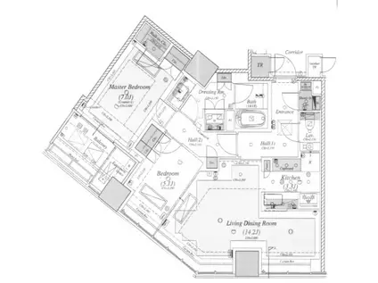 BRILLIA一番町(2LDK/6階)の間取り写真