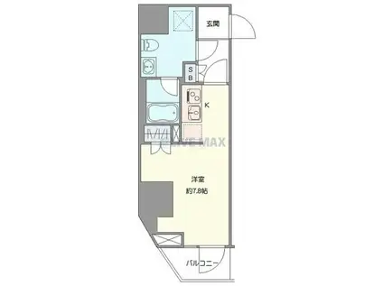 ジェノヴィア三郷駅前(ワンルーム/10階)の間取り写真