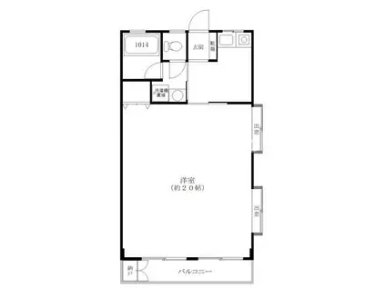 ビバリーヒル(1K/4階)の間取り写真