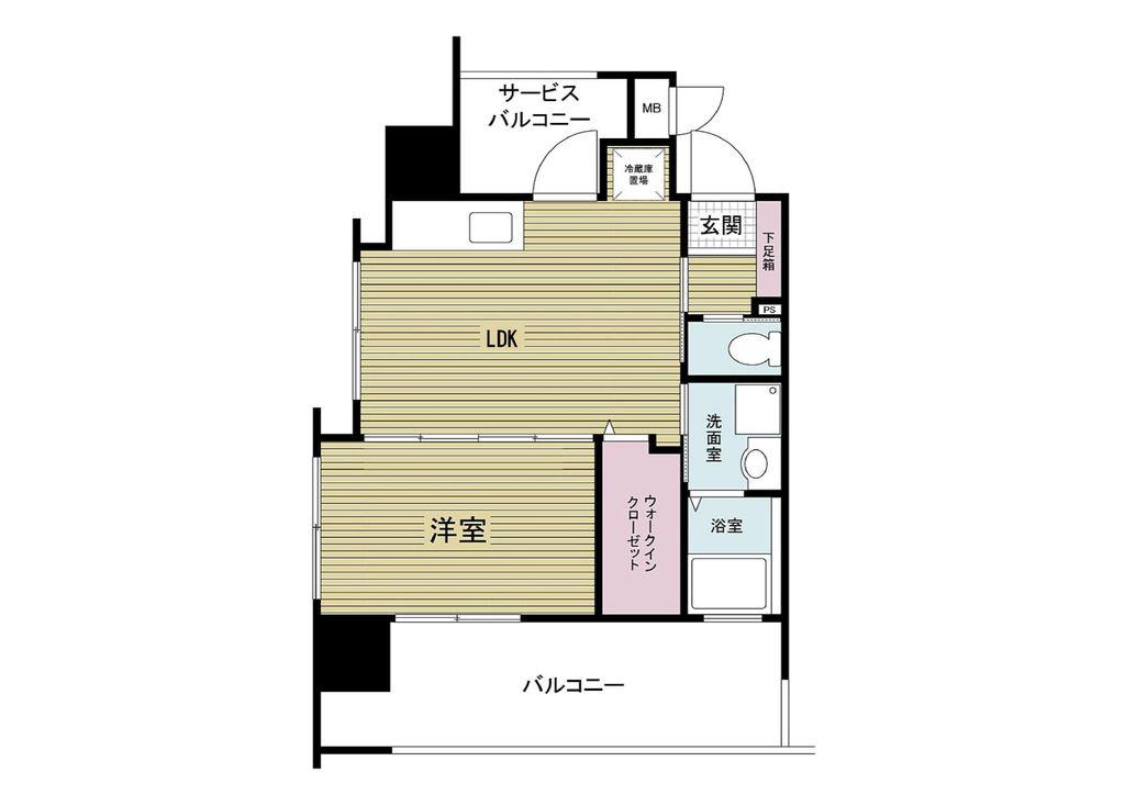 フェルト127(1LDK/15階)の間取り写真