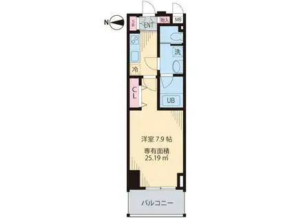 プレシャス音羽(1K/2階)の間取り写真