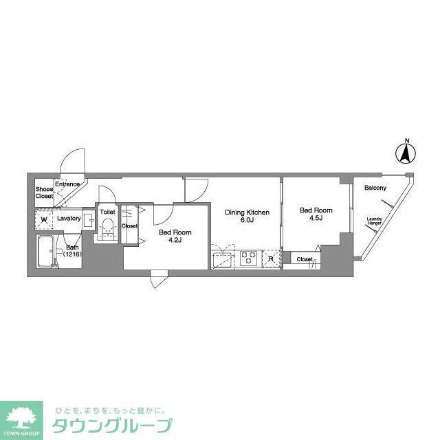 DAFFITTO錦糸町(2DK/7階)の間取り写真