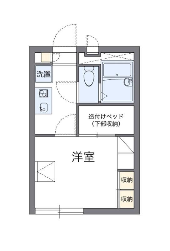 ＪＲ武蔵野線 西浦和駅 徒歩25分 2階建 築23年(1K/1階)の間取り写真
