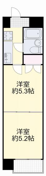 スプランドゥール中山下(2K/3階)の間取り写真
