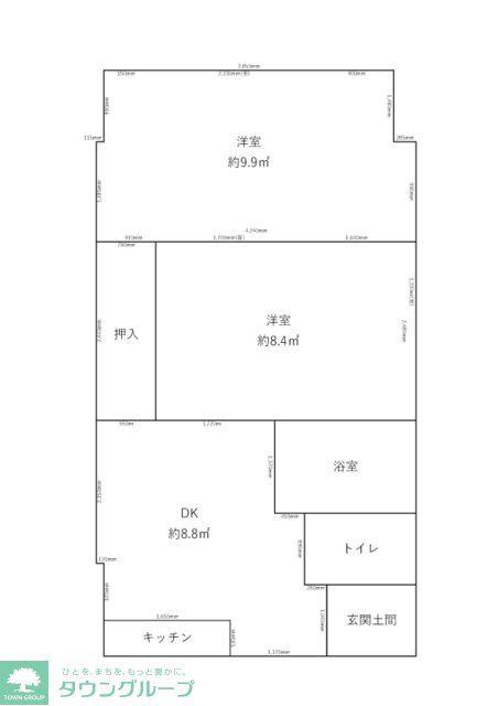 BNスクエア武蔵新城(2DK/2階)の間取り写真