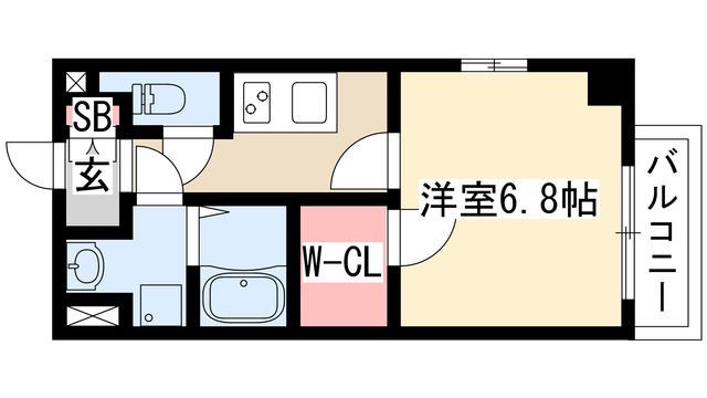エステムプラザ名古屋丸の内(1K/12階)の間取り写真
