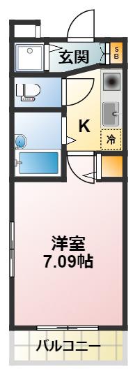 GROWS横浜妙蓮寺(1K/1階)の間取り写真