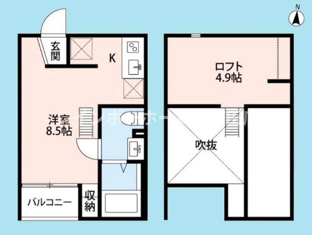 REMAX中央林間(1K/2階)の間取り写真