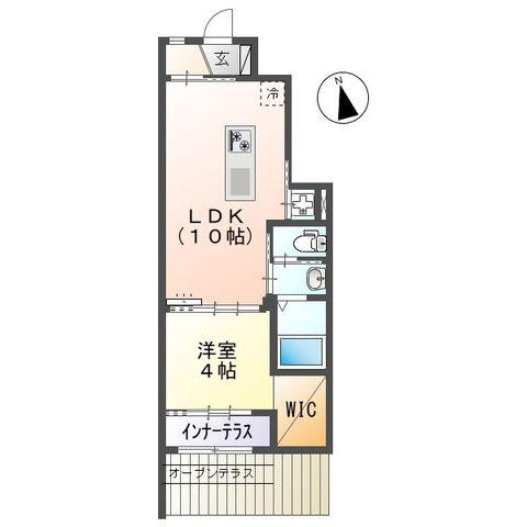 モアリバース(1LDK/1階)の間取り写真