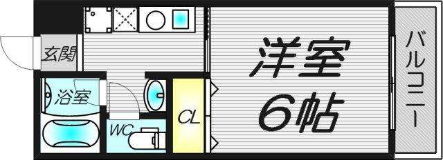 ネクスプロス天六(1K/3階)の間取り写真