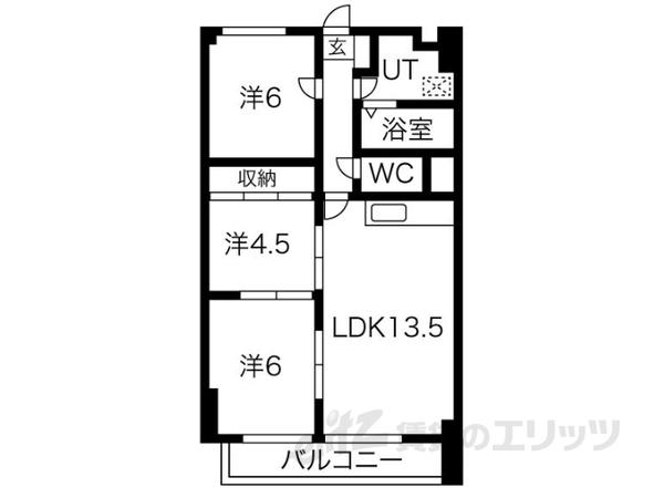 サンマリン日辨(3LDK/2階)の間取り写真