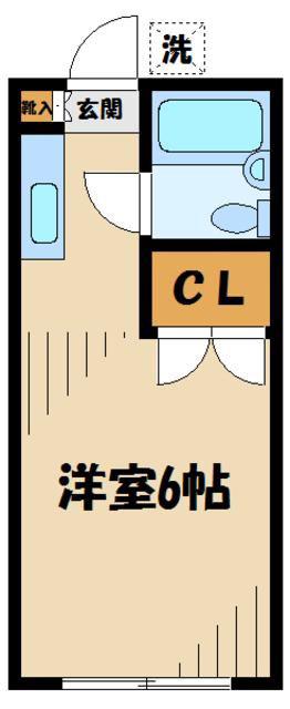 コーポ入江(1K/2階)の間取り写真