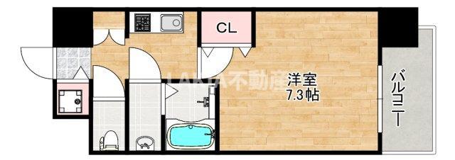 スプランディッド天王寺III(1K/13階)の間取り写真