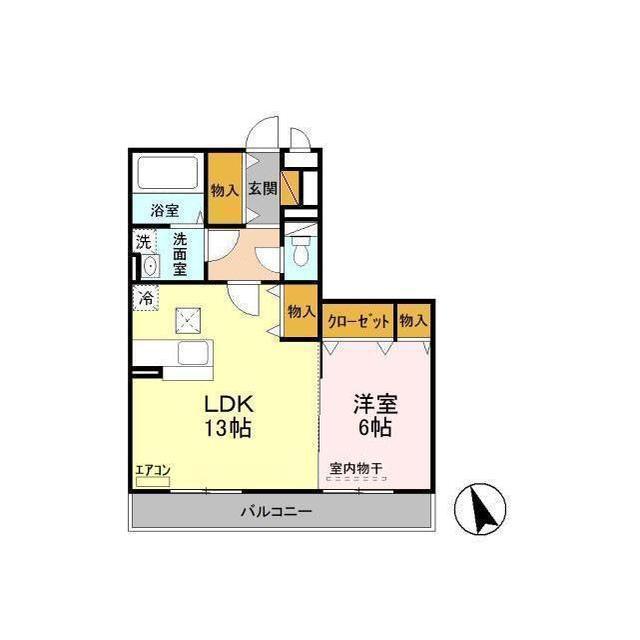 スマイルサンライズA・K(1LDK/1階)の間取り写真