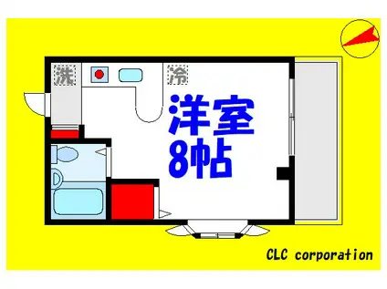 サンハイツ(ワンルーム/1階)の間取り写真