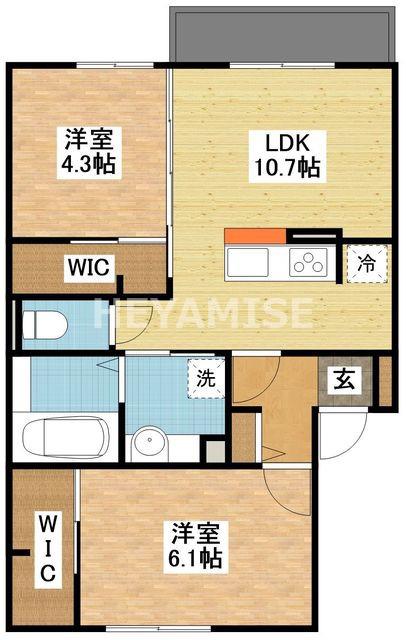 プルミエール(2LDK/2階)の間取り写真
