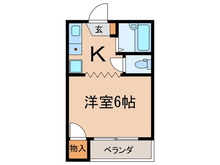 サンライズマツシタ(1K/3階)の間取り写真