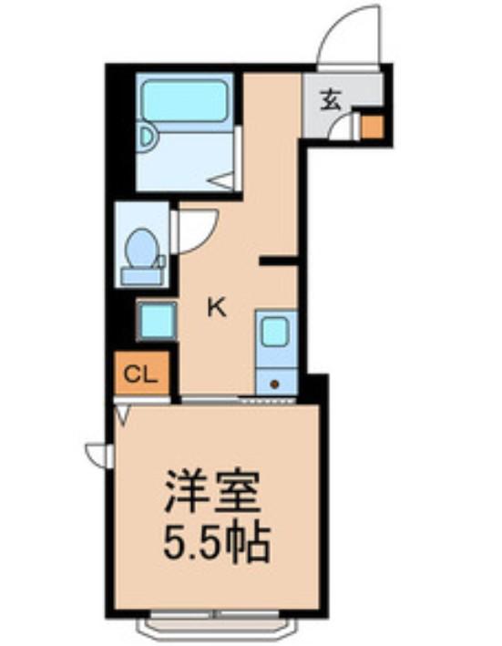 プレジオII(1K/1階)の間取り写真