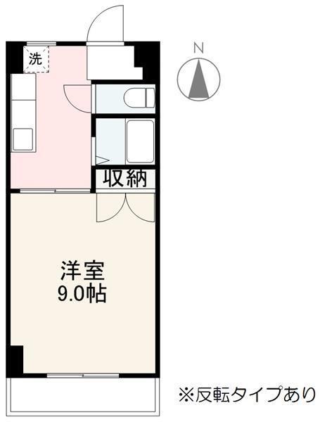 ホームズ2(1K/4階)の間取り写真